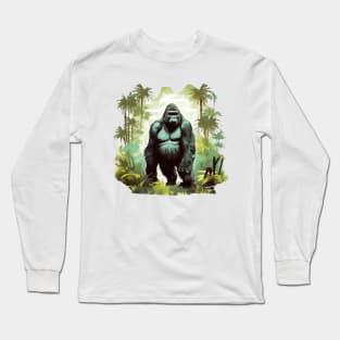Black Gorilla Long Sleeve T-Shirt
